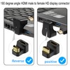 QIANRENON HDMI 2.1 U Shape Angle Display Adapter 8K HDMI