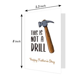 Ogeby Funny Father’s Day Card Gifts form Son Daughter, Dad Joke Fathers Day Card for Daddy, Cute Father’s Day Cards for Husband, This Is Not A Drill
