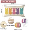 Ogiselestyle Easter Bunny Peeps Lumbar Throw Pillow Cover, 12 x
