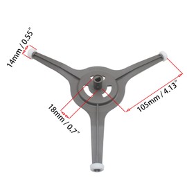 OZXNO 1 Pc Microwave Triple Arm Turntable Ring Rotating Ring Roller Glass Plate Tray Support Holder for 10.6" Microwave Oven Glass Flat Turntable Plate