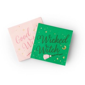 Bonjour Fête Good & Wicked Witch - Servilletas de papel pequeñas de 3 capas de Halloween | Decoración de mesa de fiesta premium | Decoraciones de Hall