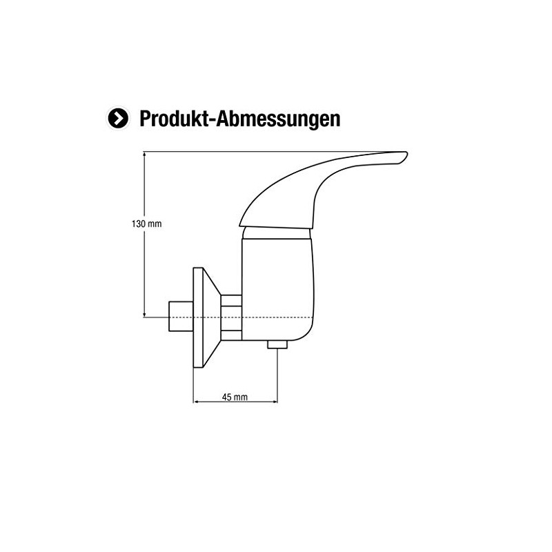Cornat Anza Shower Single-Lever Mixer Tap, Chrome, SA933