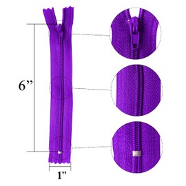 KGS Nylon Zipper for Sewing Crafts | 20 Assorted Color | 40 pcs/Pack (6 Inch)