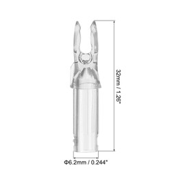 PATIKIL Archery Arrow Nocks 6.2mm 0.244", 60 Pack Insert Arrow Nock Replacement for Shooting, Clear