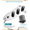 LAMSAM Prewired Control Plate for Jazz Bass Guitar, Loaded J