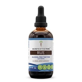 Secrets of the Tribe Rue Tincture Alcohol-Free Extract, High-Potency Herbal Drops, Tincture Made from Rue (Ruta graveolens) Dried Herb 4 oz