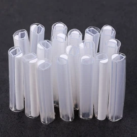 216Pcs Ribbon Mass Type Fiber Optic Fusion Splice Protection Sleeves 40mm, Preshrunk Single Ceramic Strength Member D-Shape Heat Shrinks - Accommodate up 6/8/12 Fibers Clear Color
