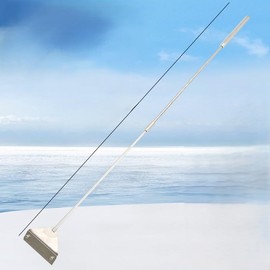 Ymiueip Algae Scraper for Glass Aquariums, 25.6" Fish Tank Cleaner, Stainless Steel Algae Scraper for Fish Tank with 10 Blades, Aquarium Glass Cleaning Tools