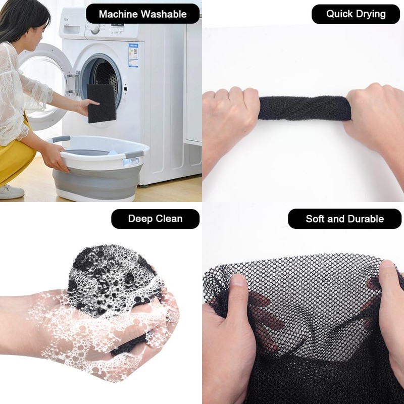 SWKJ African Net Sponge Nylon African Bathing Sponge Exfoliating Net