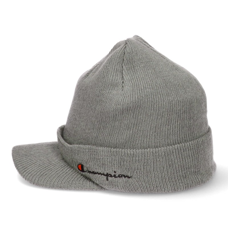 Champion VISORKNITCAP03 Brim Knit Hat Visor Knit Cap Gray, gray,