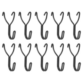 QUARKZMAN Pack of 50 Pegboard Hooks, Stainless Steel 1 Inch Distance Peg Board Display Hooks, Metal Hanging Organiser Accessories for Garage, Office, Kitchen, Shop, Black