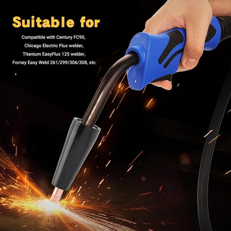 24PCS Flux Core Gasless Nozzle Welding Kit,KP1939-1 Flux Core Gasless