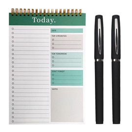 52 Page To Do List Notepad, Undated Daily Planner with 1 Pen, B5 52 Sheets Planning Pad Checklist Productivity Note Pad for Work and Personal Organized