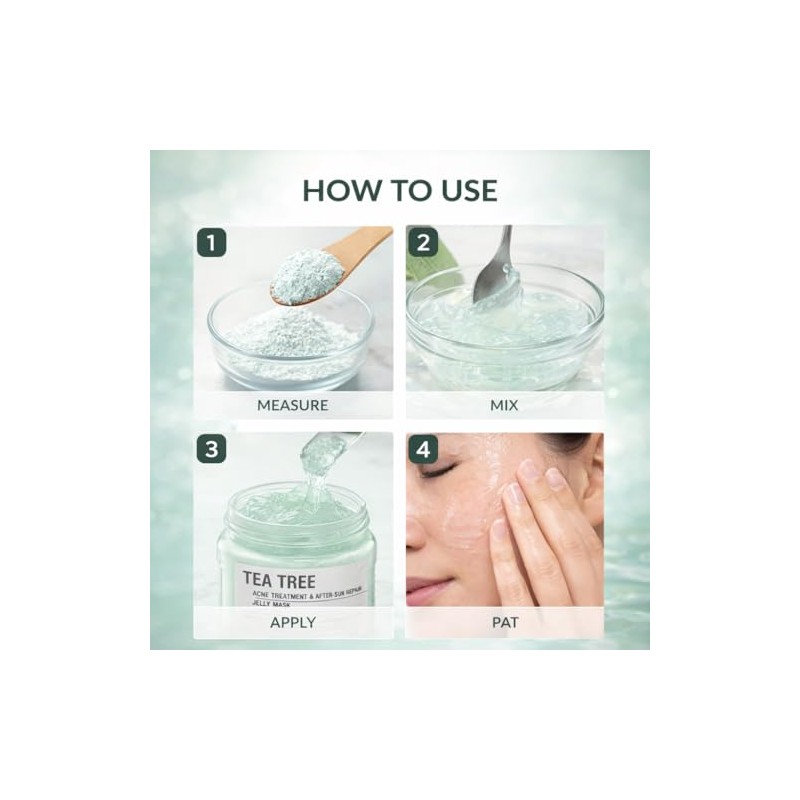 Mascarilla Jelly de Tea Tree para Rostro, Cuidado de Piel