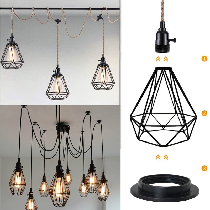 E26 Socket Ring LUORNG 6PCS E26 /E27 Black Light Socket