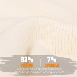 YANIKY Women's Lightweight Beanie Hat, Cotton, Soft, Comfortable, Thin Hat, Unisex Slouch Beanie, Long Beanie for All Seasons, beige