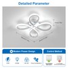 Dorlink Ceiling Lights, Silver Flower Ceiling Light 30W, Creative Flower