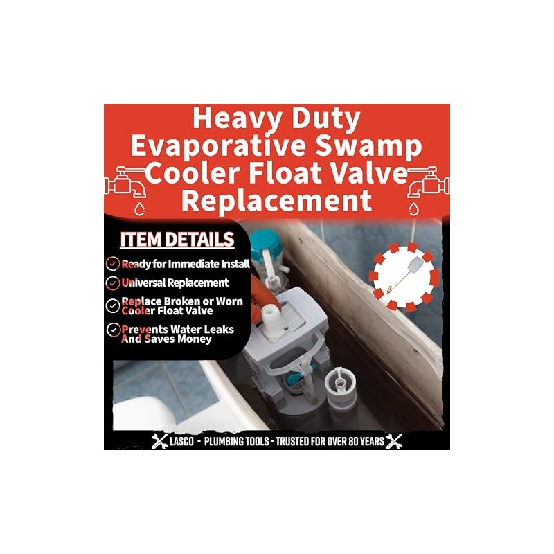 LASCO 05-1051 Heavy Duty 1/4-Inch Compression Evaporative Swamp Cooler Float