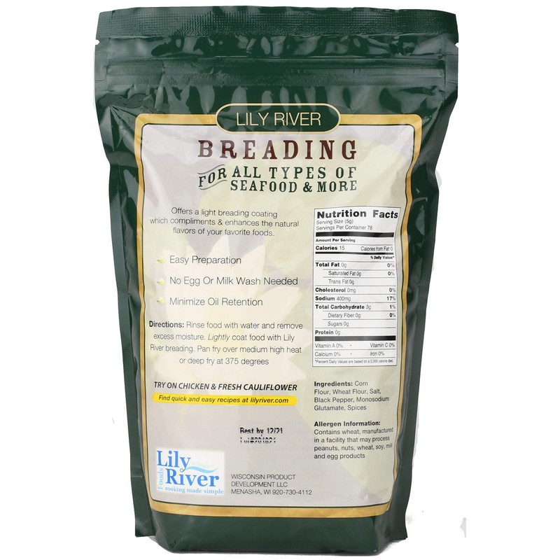 Lily River Breading (Light for Seafood and more)
