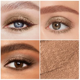 Beauty Searcher Eyeshadow Stick Matt Shimmer Eyeshadow Pencil Crayon Waterproof Pigmented Creamy Eyeshadow Pencil Eye Lightener Highlighting Pen Eye Makeup (#05 Brown Spark)