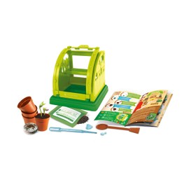 Clementoni | Science & Game: Mini Greenhouse – Botanical Kit for Children 7 Years+ | Assembling Greenhouse with Pots, Peat, Seed | Scientific Educational Game to Discover Botany | Gift Idea