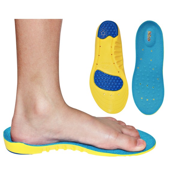 Children's Athletic Memory Foam Insoles for Arch Support and Comfort for Active Children ((24 CM) Kids Size 4-6)