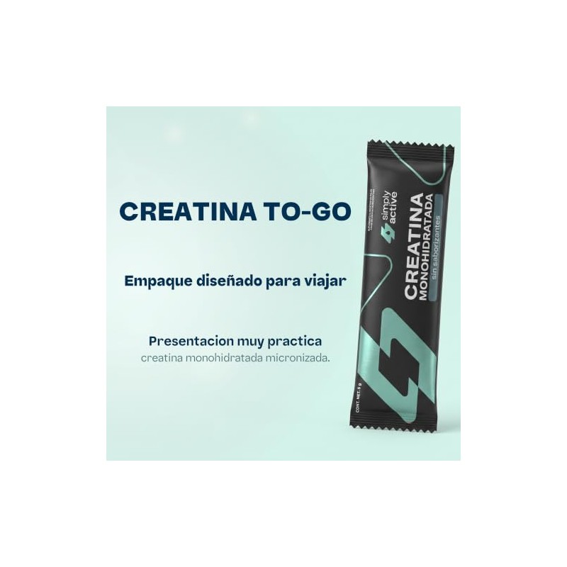 Creatina Monohidratada en Polvo - 30 Sticks Individuales | Sin