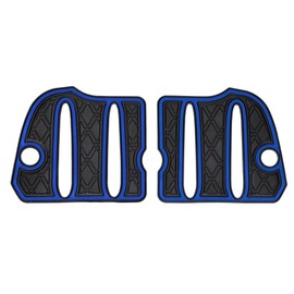 Xtreme Mats Bag Well Mat Liner Insert for Golf Carts - Fits Yamaha DR2 - Blue Trim