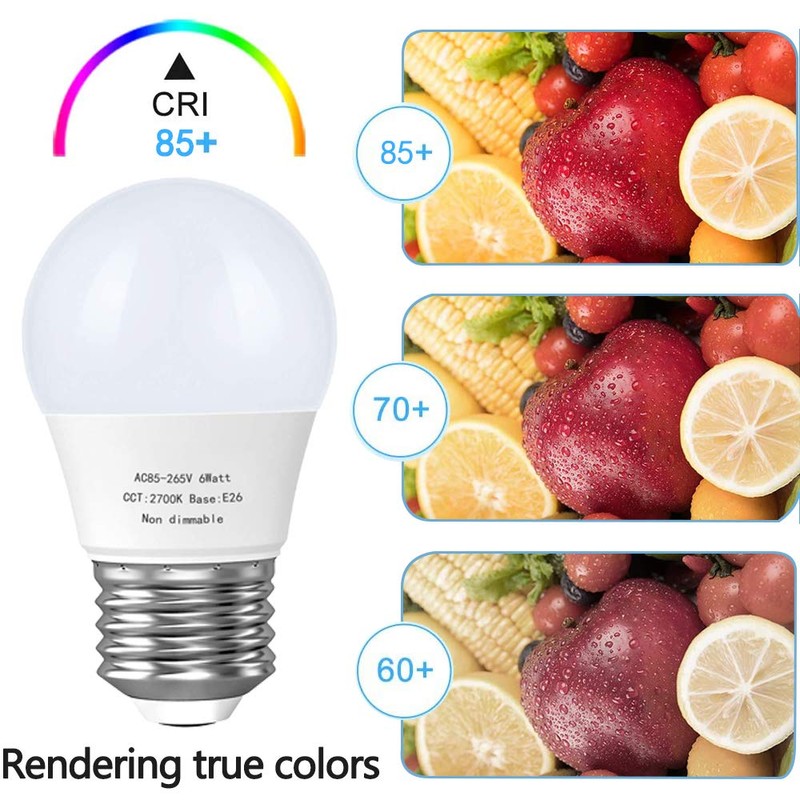 GOSCHE 6W A15 Led Blulb 60 Watt Incandescent Equivalent, 550