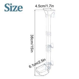 Acrylic Shrimp Feeder with Feeding Scoop and Cleaning Brush Transparent Aquarium Feeding Tube Feeding Bowl Feeder Tube Dish Set Aquarium Accessories 38 cm