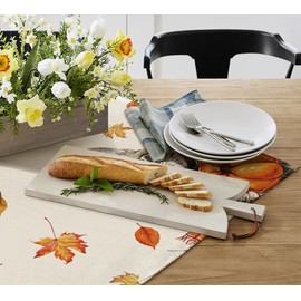 Artoid Mode Cat Maple Leaves Scarf Pumpkin Autumn Tablecloth, Seasonal Table Linen, Kitchen Table Decoration, Indoor, Holiday, Party Decor, 85 x 85 cm