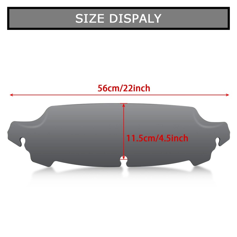 4.5" Wave Windshield Windscreen Wind Splitter for Touring Street Glide