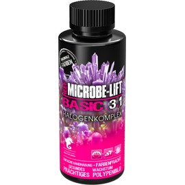 MICROBE-LIFT Basic 3.1 Halogen Complex - 120 ml - Complements the Basic System with Highly Concentrated Halogens, Improves the Colours of Corals in Saltwater Aquariums