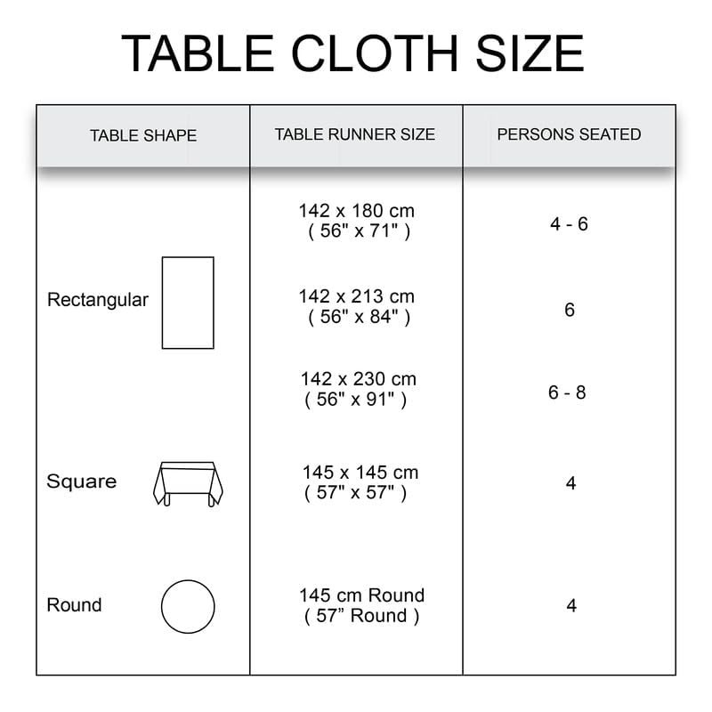 Encasa Homes Printed Tablecloth 145 x 145 cm for Square