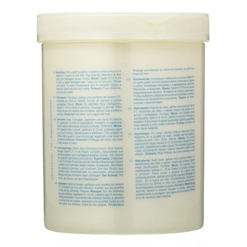 Salerm 2 Tarros Salerm 21 Tratamiento Cabello Maltratado 1lt C/u
