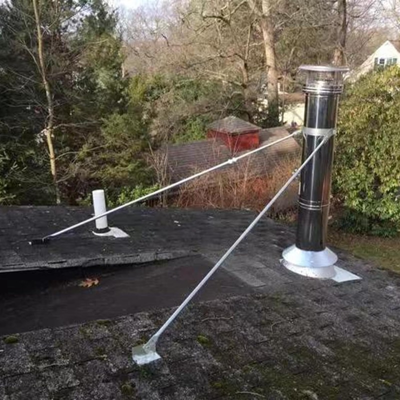 QGKPL 6DP-XRB DuraPlus 10"" Extended Chimney Roof Bracket, Stainless Steel