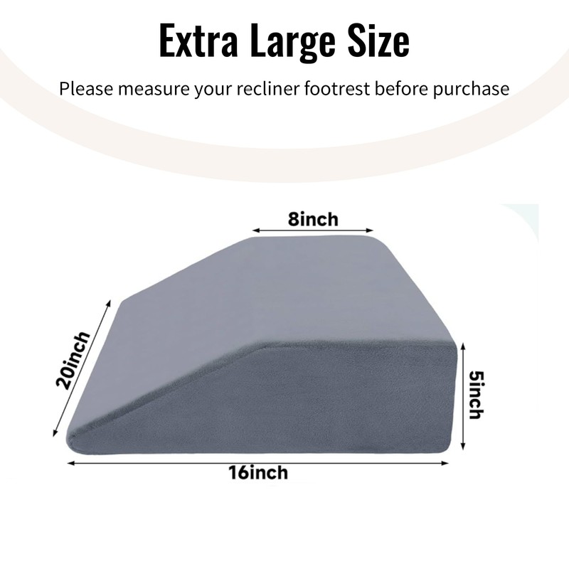 Extra Large Recliner Leg Pillow, 20" x 16" x 5"