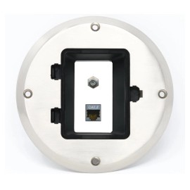 RiteAV CAT7 Coax Floor Box [Stainless Steel]