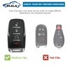 EKALA for Dodge RAM Key Fob Cover, 4 Buttons Soft