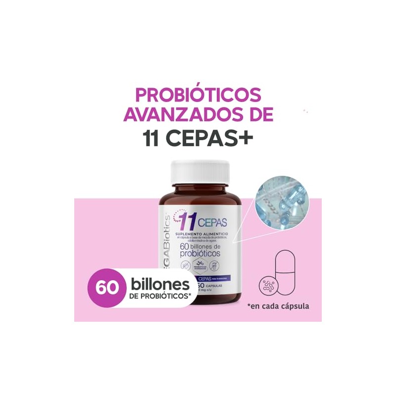 MegaBiotic Probióticos 60 Billones y 11 Cepas 60 cápsulas 570mg