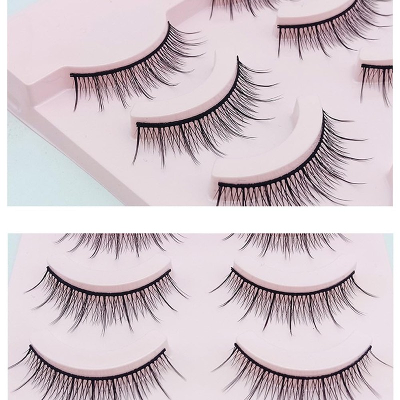 Philimumu False Eyelashes, Natural Bunchy False Eyelashes, Black Axis Handmade,