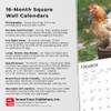 Chickens | 2025 12 x 24 Inch Monthly Square Wall