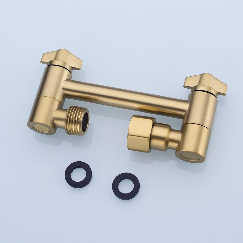 TRUSTMI 4 Inch Brass Shower Arm Adjustable Height Shower Head