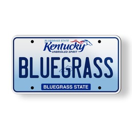 Bluegrass Kentucky State License Plate Style Magnet for Car Fridge Locker Metal Door - 3.5"