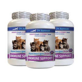 PET SUPPLEMENTS cat Immune System Support - CAT Immune Support - Booster - Premium Complex - Treats - Milk Thistle cat - 3 Bottle (180 Chews)