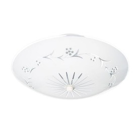 Nuvo Lighting 76/268 One Light Flush Mount, White Finish with Round Grape Glass