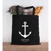 Autiga® Jute Bag Anchor Nautical Sailor Sailing Black 2 Long