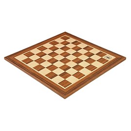 The House of Staunton Burmese Rosewood and Maple Wooden Tournament Chess Board - 1.75" Squares with Logo