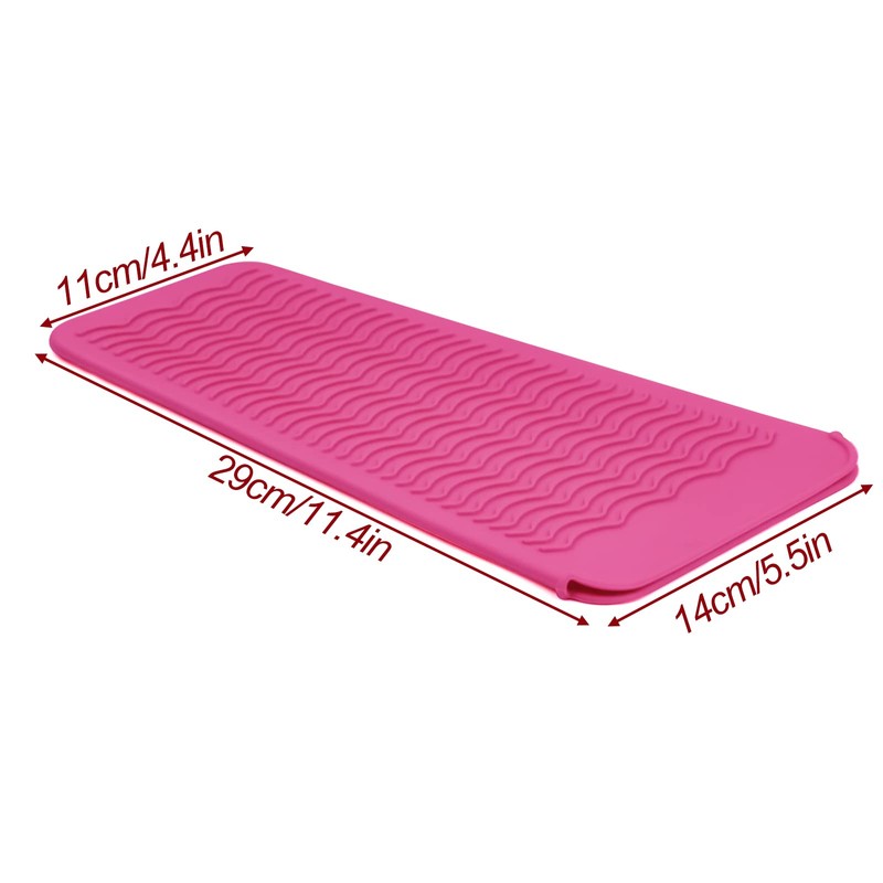 1Pack Silicone Heat Resistant Mat Pouch for Hair Straightener, Curling