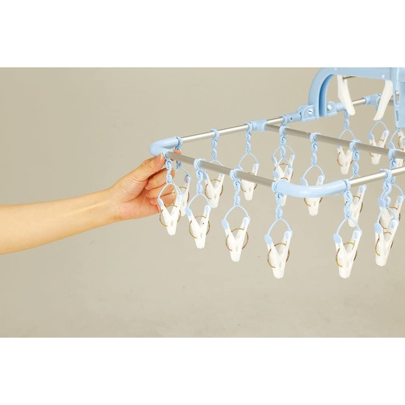 Twinmall Shine Life SL-02 Horizontal Aluminum Hanger, 32 Pinch, Blue